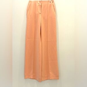 Diane Von Furstenberg Kiersten Wide Leg Pants Pleat Front Coraldust Peach Size 0
